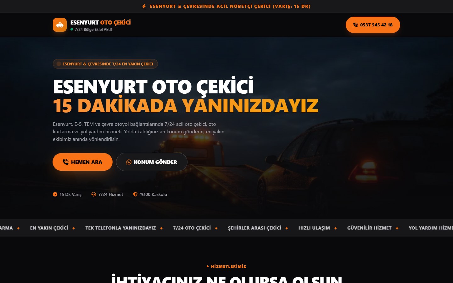 Otomobil Çekici ve Kurtarıcı Konsepti